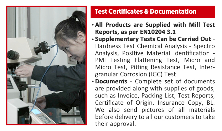 Test Certificates